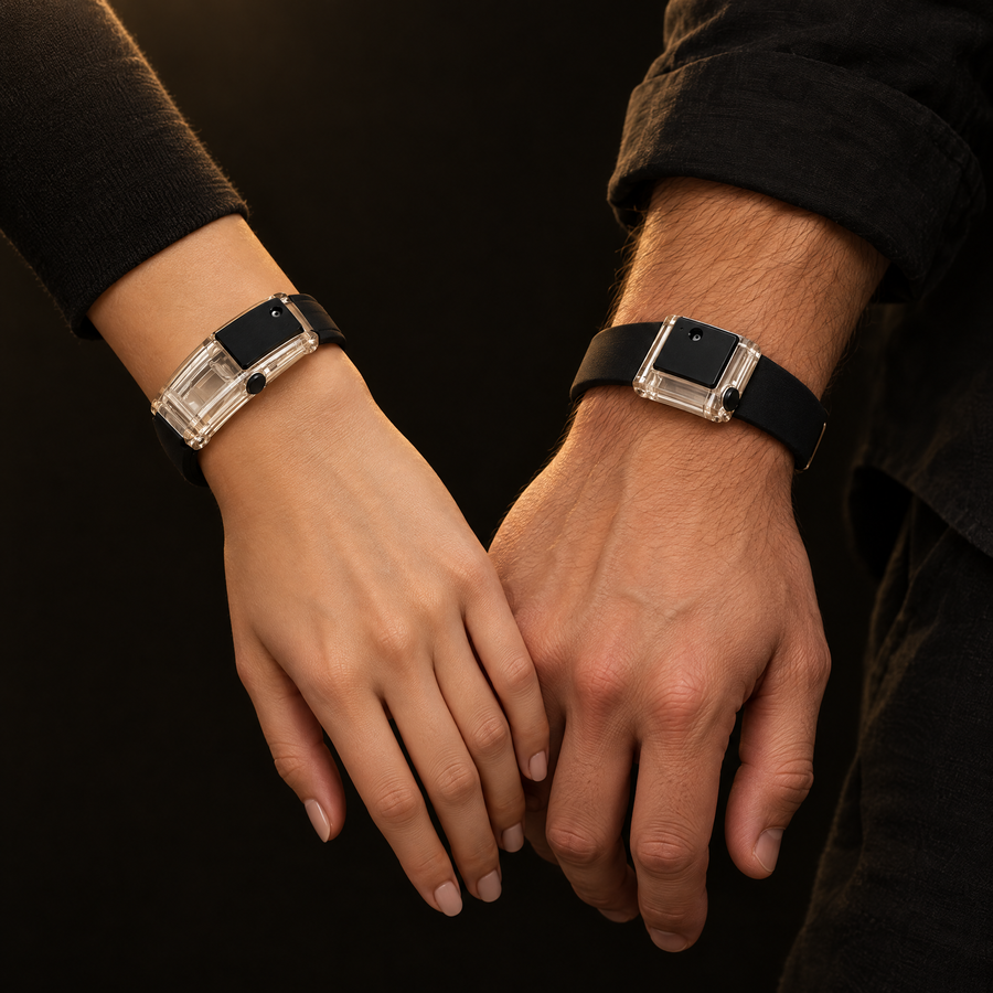 Bracelet Aurae porté par une femme et un homme